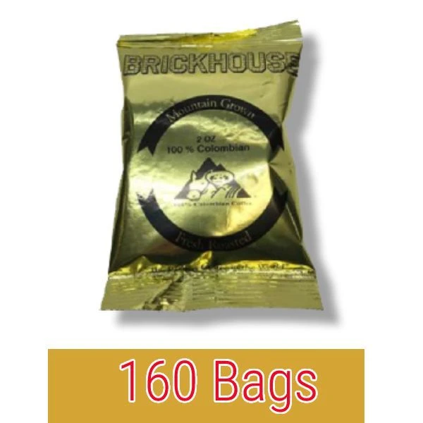 Brickhouse 100% Colombian Ground Coffee, 160/2 Oz Bags 3 Brickhouse 100% Colombian Ground Coffee, 160/2 Oz Bags
