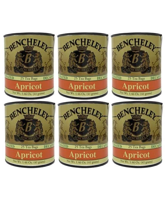 Bencheley Tea Bags, 6/25 Ct Apricot Decaffeinated Tea 3 Bencheley Tea Bags, 6/25 Ct Apricot Decaffeinated Tea