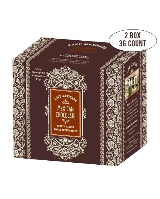 Cafe Mexicano Mexican Chocolate Coffee KCups, 2/18ct 3 Cafe Mexicano Mexican Chocolate Coffee KCups, 2/18ct