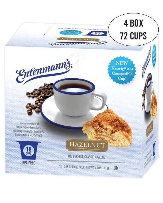 Entenmann's Single Serve Coffee, Hazelnut, 4/18 Count 3 Entenmann's Single Serve Coffee, Hazelnut, 4/18 Count
