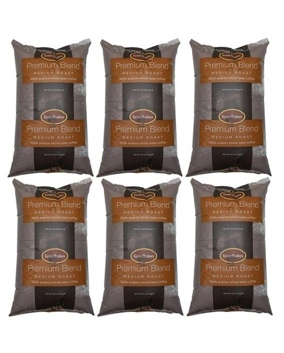 Farmer Brothers Medium Roast 100% Arabica Bean (6 Bags/5 Lbs Ea.) 3 Farmer Brothers Medium Roast 100% Arabica Bean (6 Bags/5 Lbs Ea.)