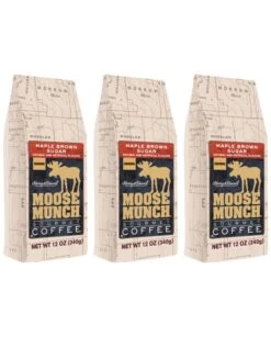 Harry & David Moose Munch Maple Brown Sugar Ground Gourmet Coffee 3 Bags (12 Oz Each)