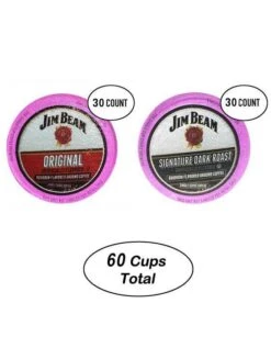 Jim Beam Dark Roast Bourbon 30 Cups & OriginalSingle Serve Cups, 30 Cups