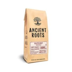 Ancient Roots Hazelnut Medium Roast Flavored Mushroom Ground CoffeeBy Corim Premium Blends (12 Ounces)