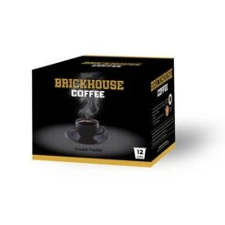 Brickhouse Single Serve Coffee, French Vanilla, 72 Count -Drinks Store brickhouse french vanilla single serve cups 12 count