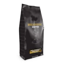 Brickhouse Ground Coffee, BRICKHOUSE Blend: 100% Colombian Dark Roast, 12oz Bag