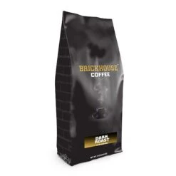Brickhouse Ground Coffee, Dark Roast, 4/12 Oz Bags -Drinks Store brickhouse ground coffee dark roast 12oz bag 1 1