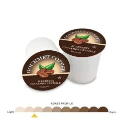 Caffe Noir Gourmet Coffee Blueberry Cinnamon, Single Serve Beverage Cups, 6 Box 12 Count Each -Drinks Store caffenoirbluberry 1