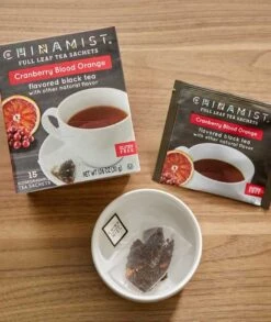 China Mist - Cranberry Blood Orange Organic Black Full Leaf Tea Sachet, 6 Boxes 15 Count Each -Drinks Store china mist cranberry blood orange organic black full leaf tea sachet 15 count 2 1
