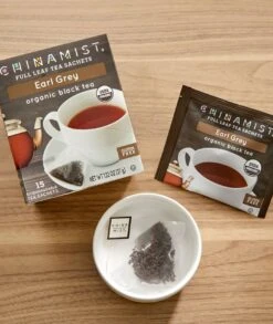 China Mist - Earl Grey Organic Black Full Leaf Tea Sachet, 15 Count Box -Drinks Store china mist earl grey organic black full leaf tea sachet2