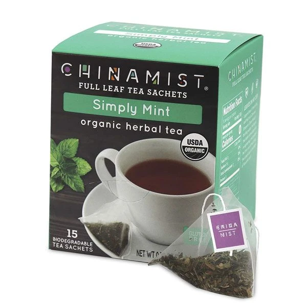 China Mist - Simply Mint Herbal Full Leaf Tea Sachet, 4 Boxes 15 Count Each 4 China Mist - Simply Mint Herbal Full Leaf Tea Sachet, 4 Boxes 15 Count Each - Image 2