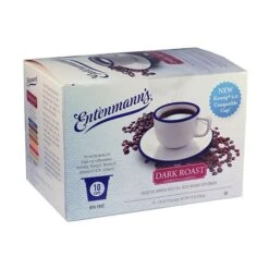 Entenmann's Single Serve Coffee, Dark Roast, 4/10 (40 Count) -Drinks Store entenmanns single serve coffee dark roast 10 cups 1