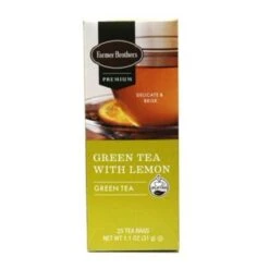 Farmer Brothers Premium Green Tea With Lemon, 6/25 Ct Tea Boxes -Drinks Store fblemontea1 2