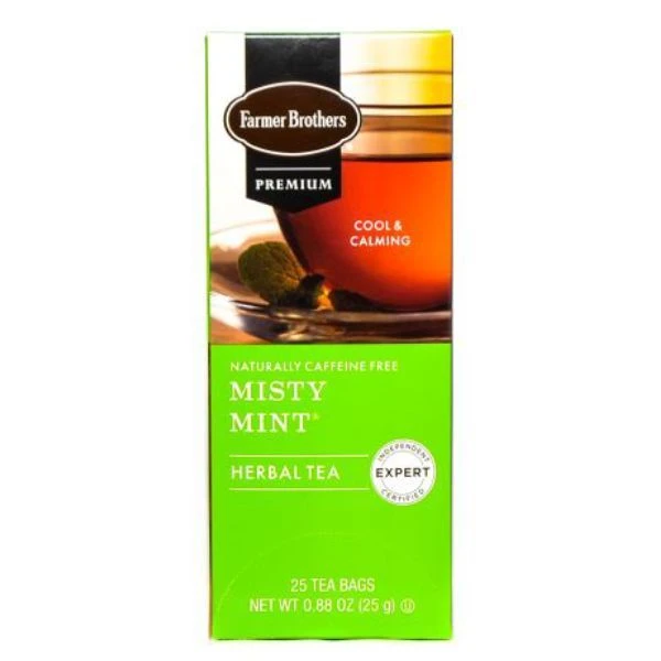 Farmer Brothers Premium: Misty Mint Hot Tea, 6/25 Ct Tea Boxes 4 Farmer Brothers Premium: Misty Mint Hot Tea, 6/25 Ct Tea Boxes - Image 2