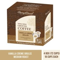 Harry & David Vanilla Creme Brulee Single Serve Coffee, 4/18 Count 5 Harry & David Vanilla Creme Brulee Single Serve Coffee, 4/18 Count -Drinks Store harrydavidvanillss1