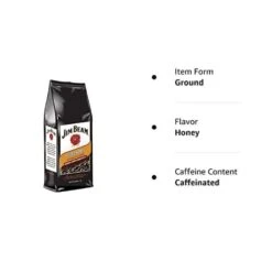 Jim Beam Spiced Honey Bourbon Flavored Ground Coffee, 3 Bags (12 Oz Ea.) -Drinks Store honey 2