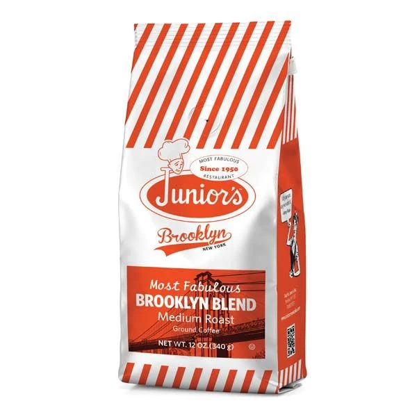 Junior Most Fabulous Brooklyn Blend, Medium Roast Ground Coffee, 12 Oz Bag