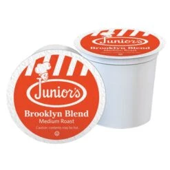 Junior's Most Fabulous Brooklyn Blend, Medium Roast Single Single Serve 4/18 Ct -Drinks Store juniors most fabulous brooklyn blend medium roast single single serve 100 ct 1 1 1