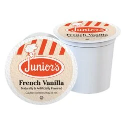 Junior's Most Fabulous French Vanilla, Medium Roast Single Single Serve 100 Ct 6 Junior's Most Fabulous French Vanilla, Medium Roast Single Single Serve 100 Ct -Drinks Store juniors most fabulous french vanilla medium roast single single serve 100 ct