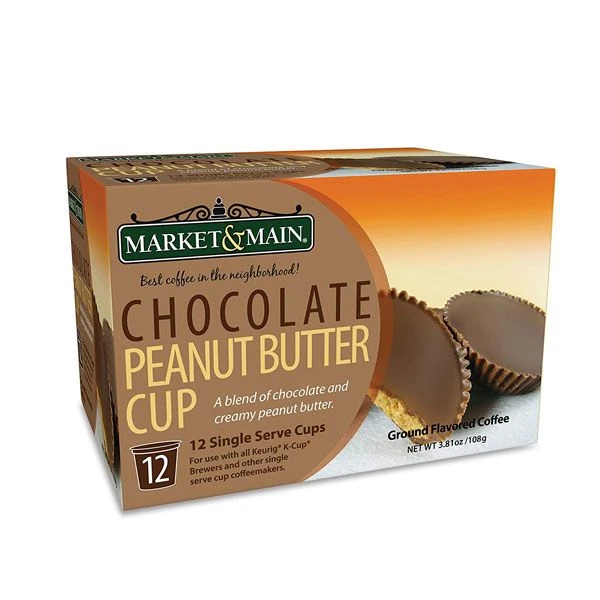 Market & Main Chocolate Peanut Butter Single Serve Coffee Cups, 6 Box (72 Cups) 4 Market & Main Chocolate Peanut Butter Single Serve Coffee Cups, 6 Box (72 Cups) - Image 2