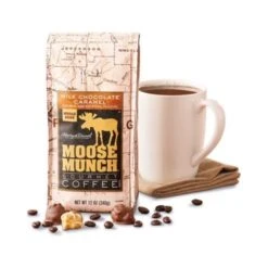 Harry & David Milk Chocolate Caramel Moose Munch Coffee - 2 Items Included Two 12 Oz Bags -Drinks Store mcc1