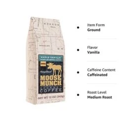 Harry & David Maple Vanilla Moose Munch Gourmet Coffee 4 Bags -Drinks Store mm 1