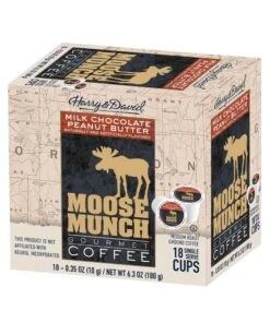 Moose Munch Milk Chocolate Peanut Butter Single Serve Cups, 2/18 Count -Drinks Store moose munch milk chocolate peanut butter single serve cups 18 count