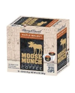 Moose Munch Single Serve Coffee By Harry & David, Maple Walnut, 4/18 Count -Drinks Store moose munch single serve coffee by harry david maple walnut