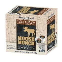 Moose Munch Northwest, Dark Chocolate Caramel, Milk Chocolate Caramel, MapleVanilla 4/18 Ct 10 Moose Munch Northwest, Dark Chocolate Caramel, Milk Chocolate Caramel, MapleVanilla 4/18 Ct -Drinks Store moosemunchdarkchococaramel 2